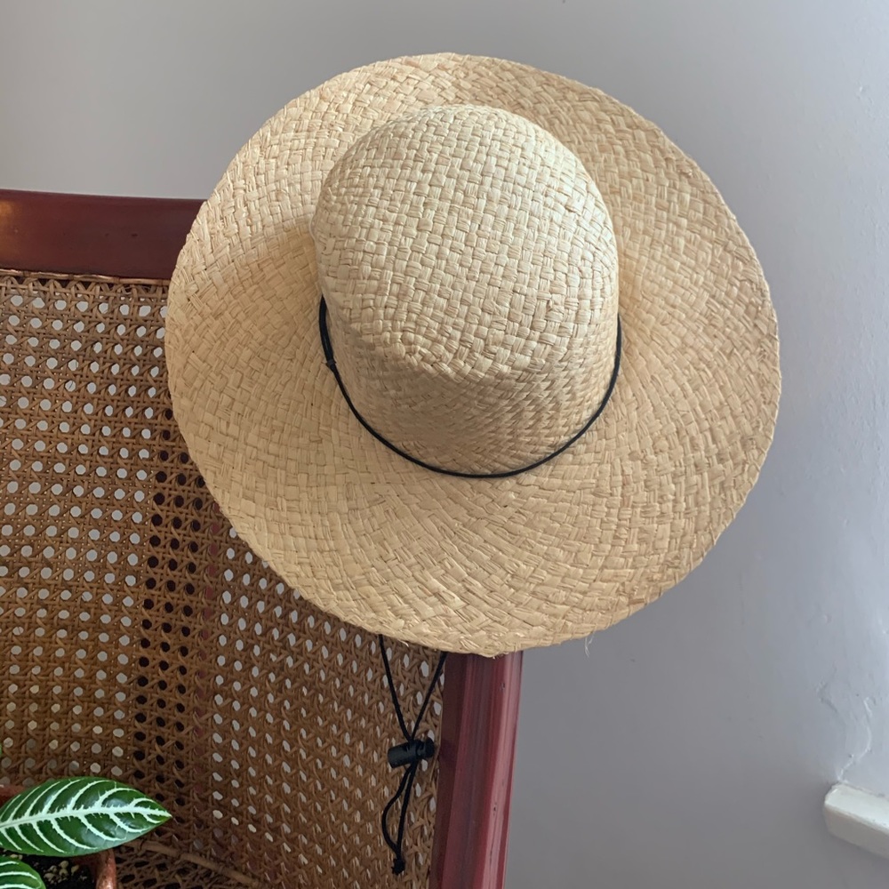 Straw brimmed hat
